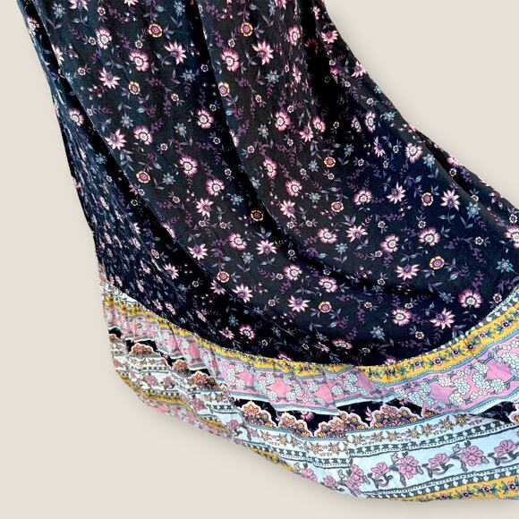 Torrid Floral Faux Wrap Tiered Ruffled Maxi Skirt High Low Size 12/L Coquette - Picture 10 of 14